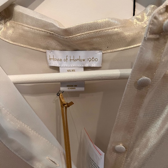 NWT House of Harlow x Revolve gold blouse - Picture 8 of 9